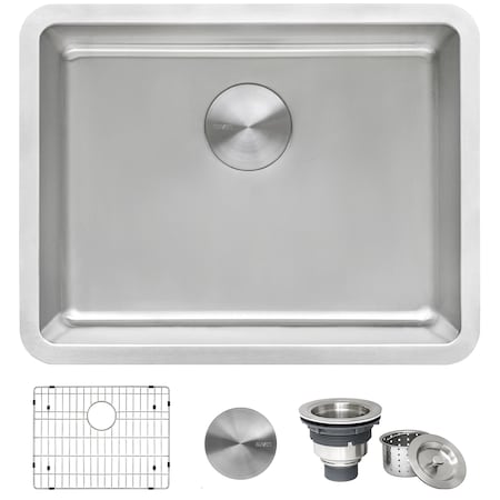 23 Undermount Kitchen Sink 16 Gauge SS Single Bowl